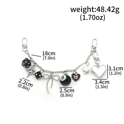 Multifunctional Pearl Rhinestone Keychain