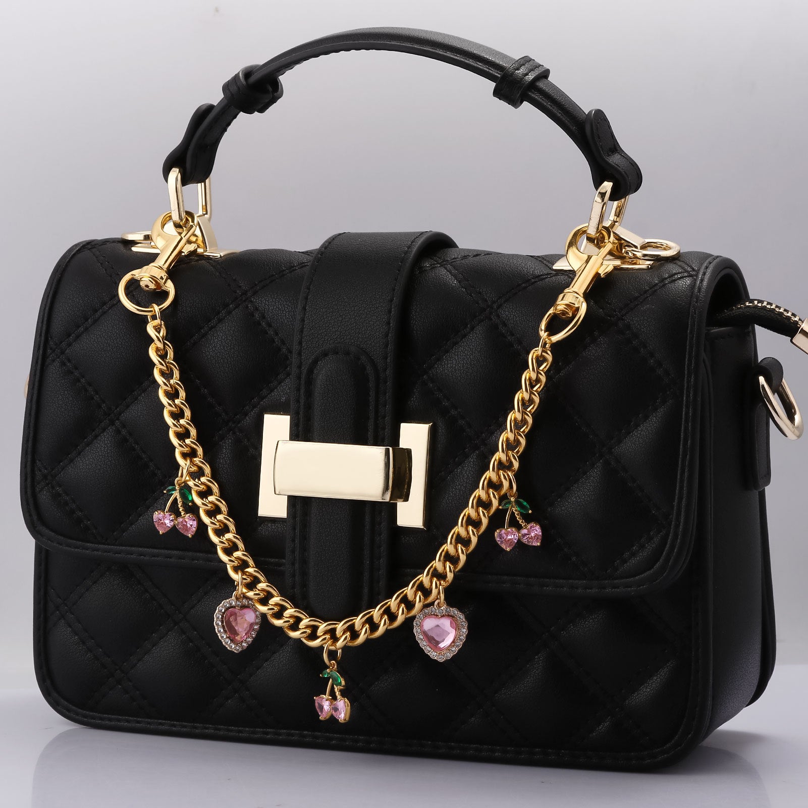 Multifunctional Pearl Rhinestone Keychain