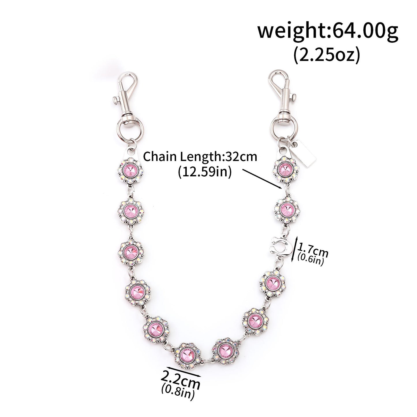 Multifunctional Pearl Rhinestone Keychain