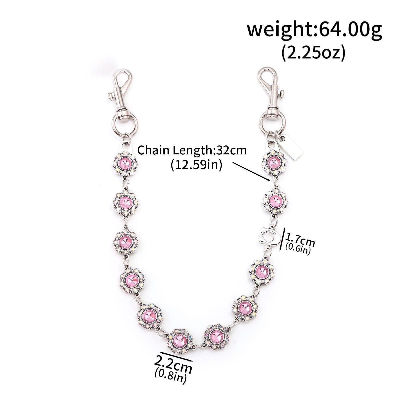 Multifunctional Pearl Rhinestone Keychain