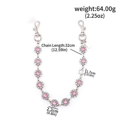 Multifunctional Pearl Rhinestone Keychain