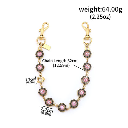 Multifunctional Pearl Rhinestone Keychain