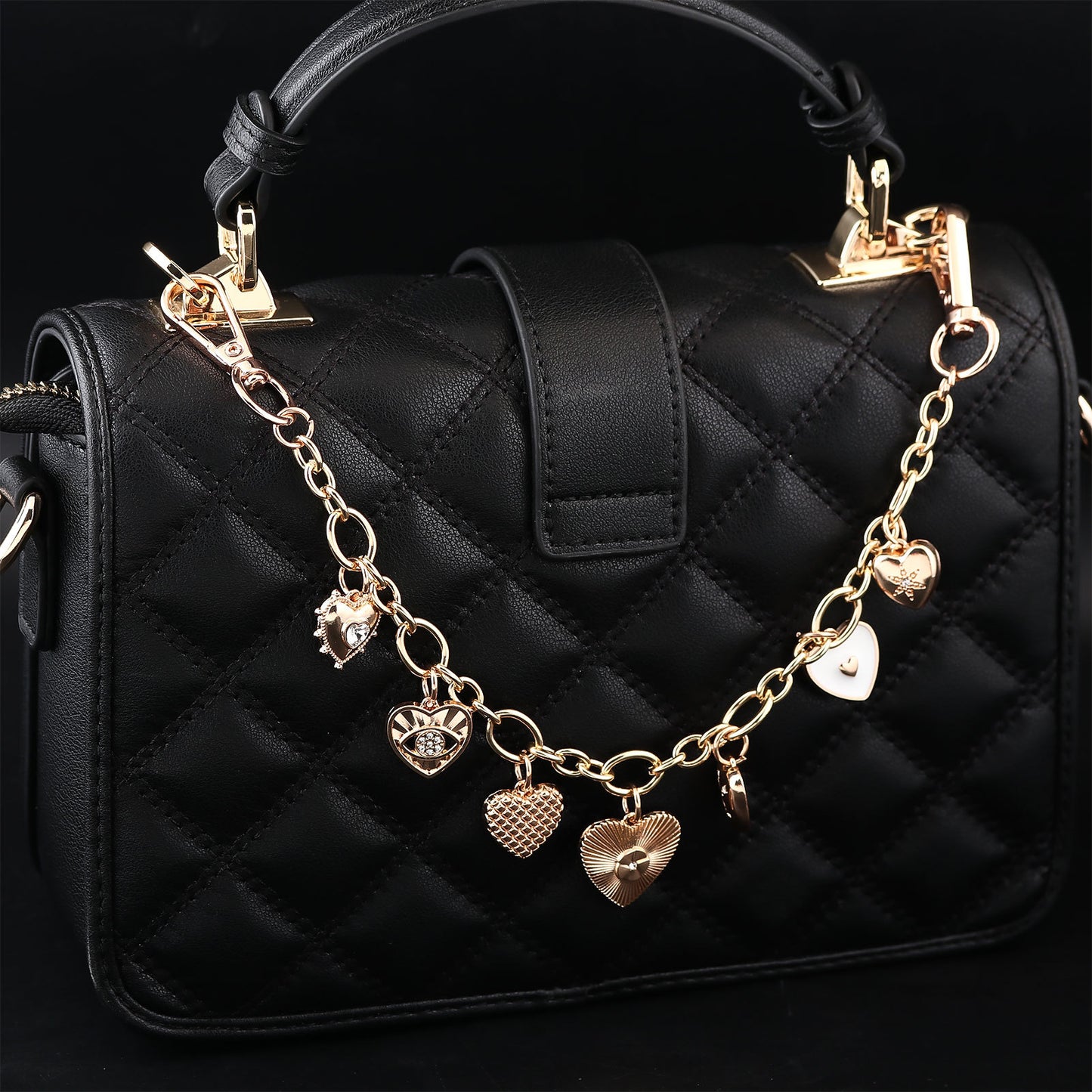 Multifunctional Pearl Rhinestone Keychain