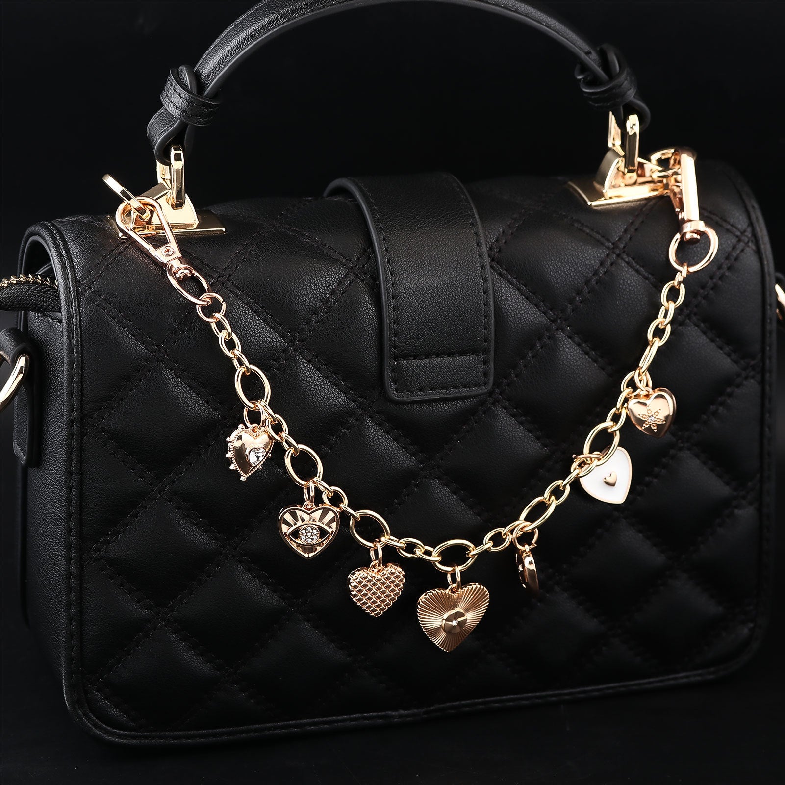 Multifunctional Pearl Rhinestone Keychain
