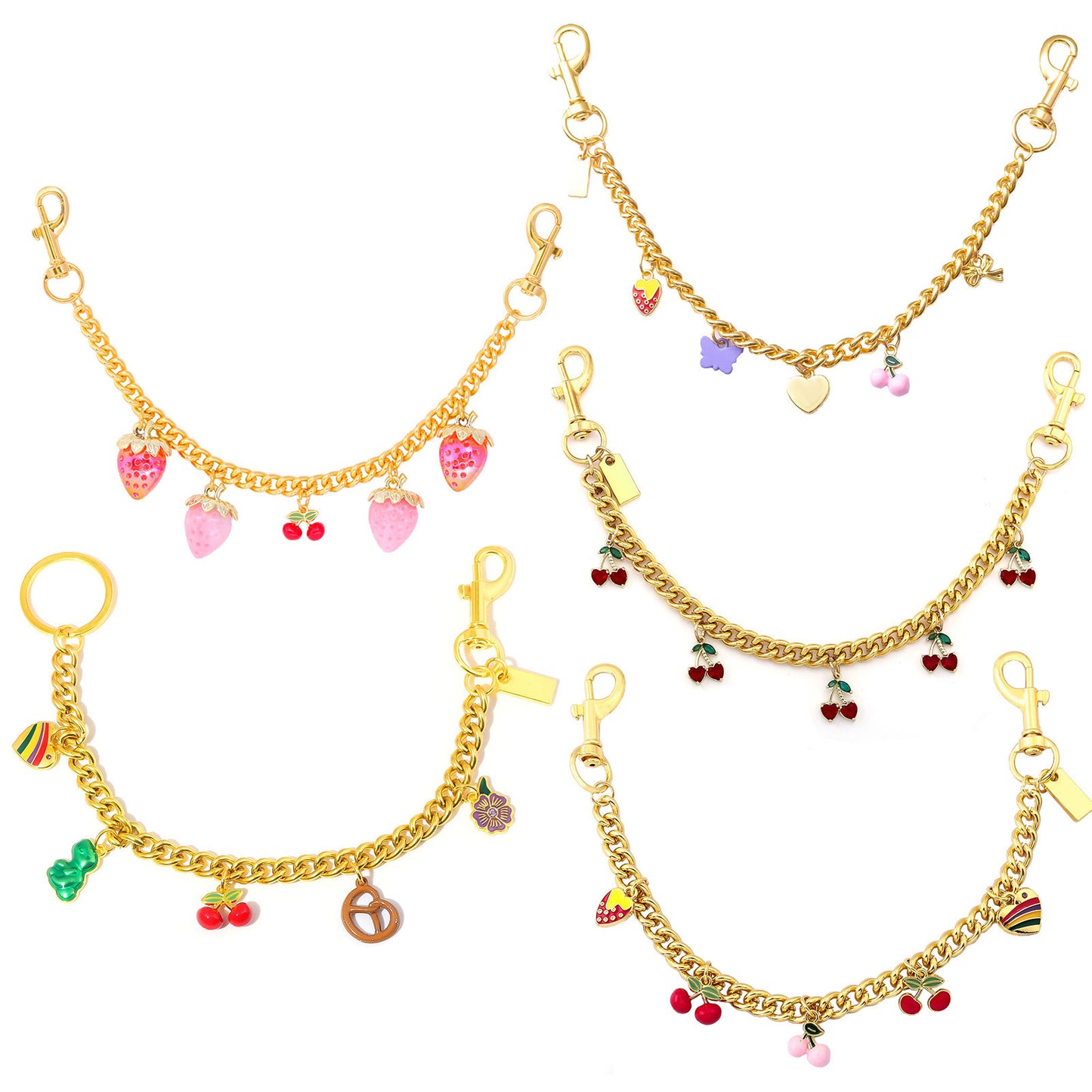 Multifunctional Pearl Rhinestone Keychain