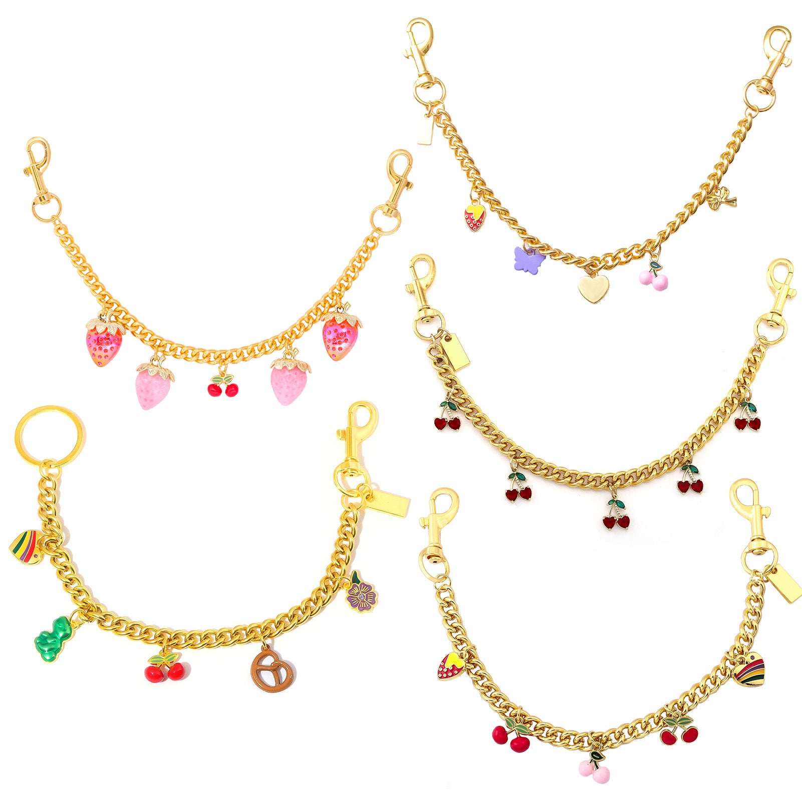 Multifunctional Pearl Rhinestone Keychain