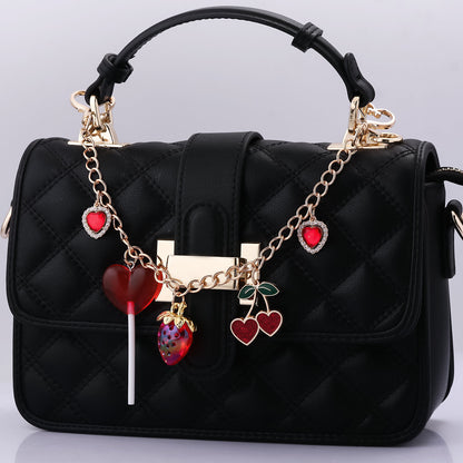 Multifunctional Pearl Rhinestone Keychain