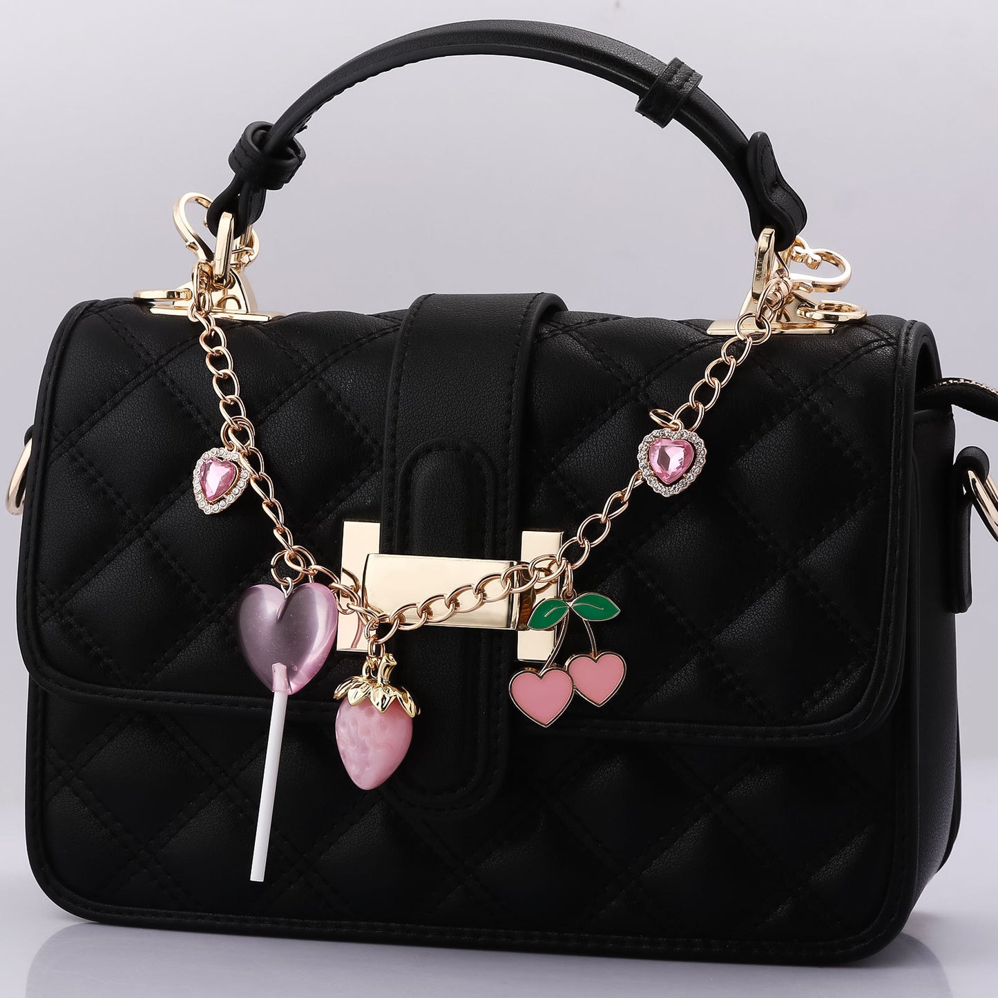 Multifunctional Pearl Rhinestone Keychain