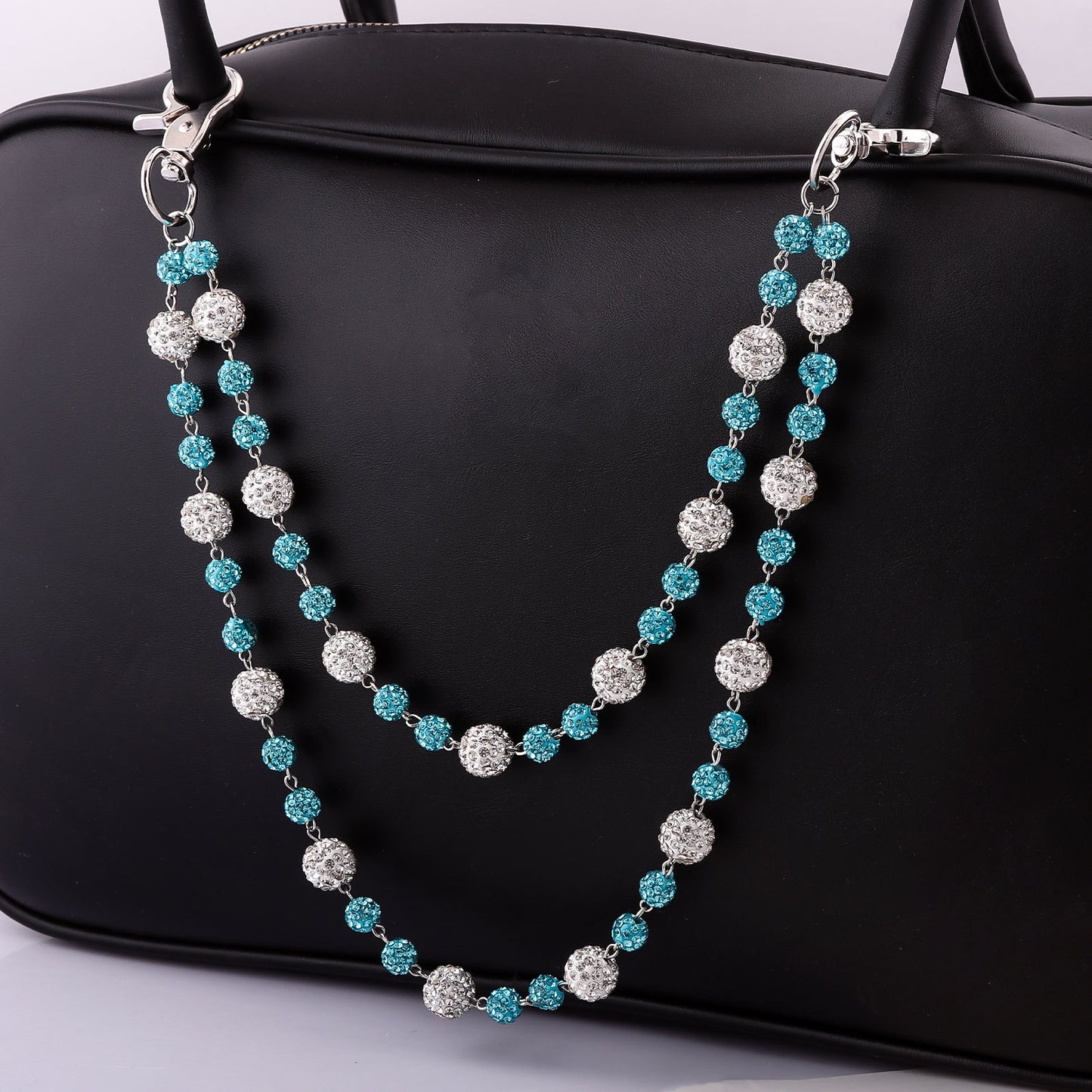 Multifunctional Pearl Rhinestone Keychain