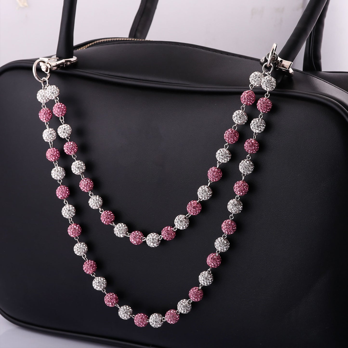 Multifunctional Pearl Rhinestone Keychain