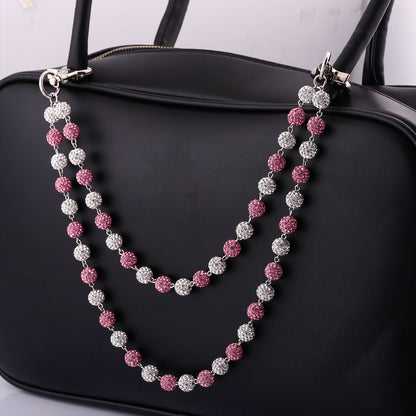 Multifunctional Pearl Rhinestone Keychain
