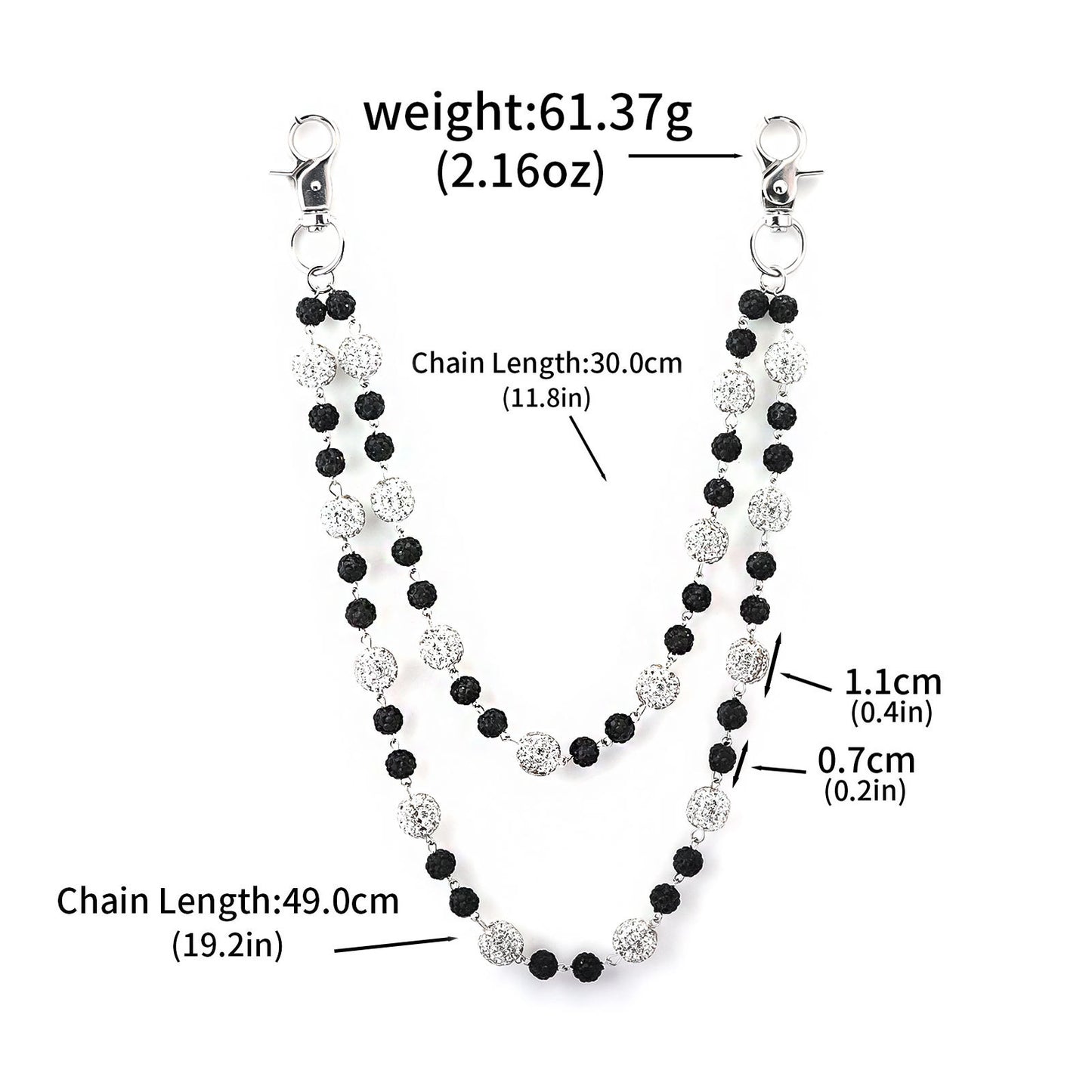 Multifunctional Pearl Rhinestone Keychain