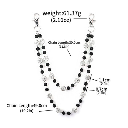 Multifunctional Pearl Rhinestone Keychain