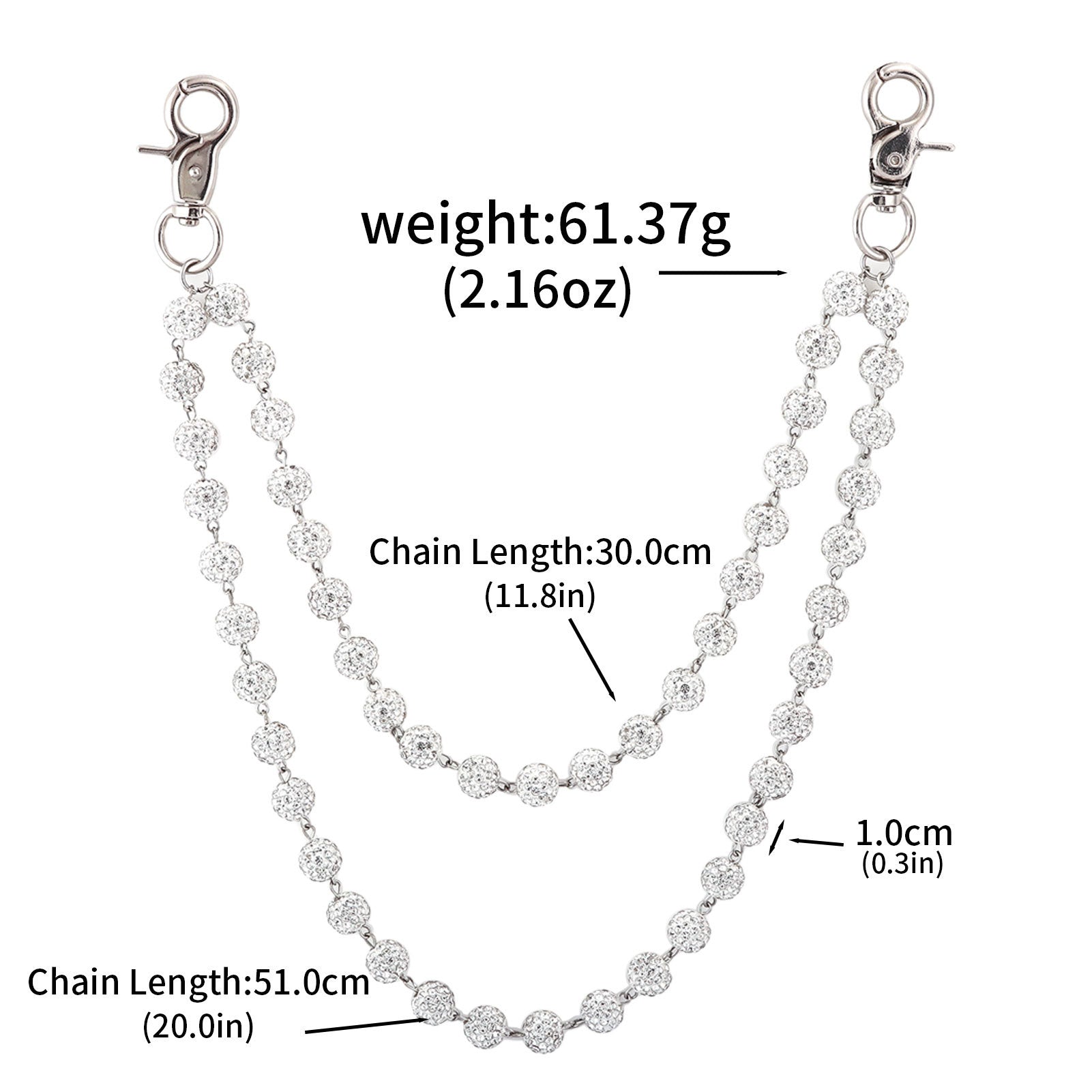Multifunctional Pearl Rhinestone Keychain