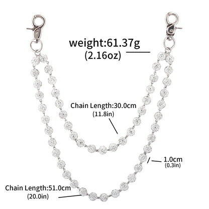 Multifunctional Pearl Rhinestone Keychain