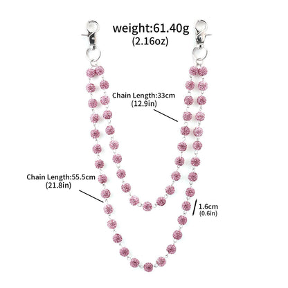 Multifunctional Pearl Rhinestone Keychain
