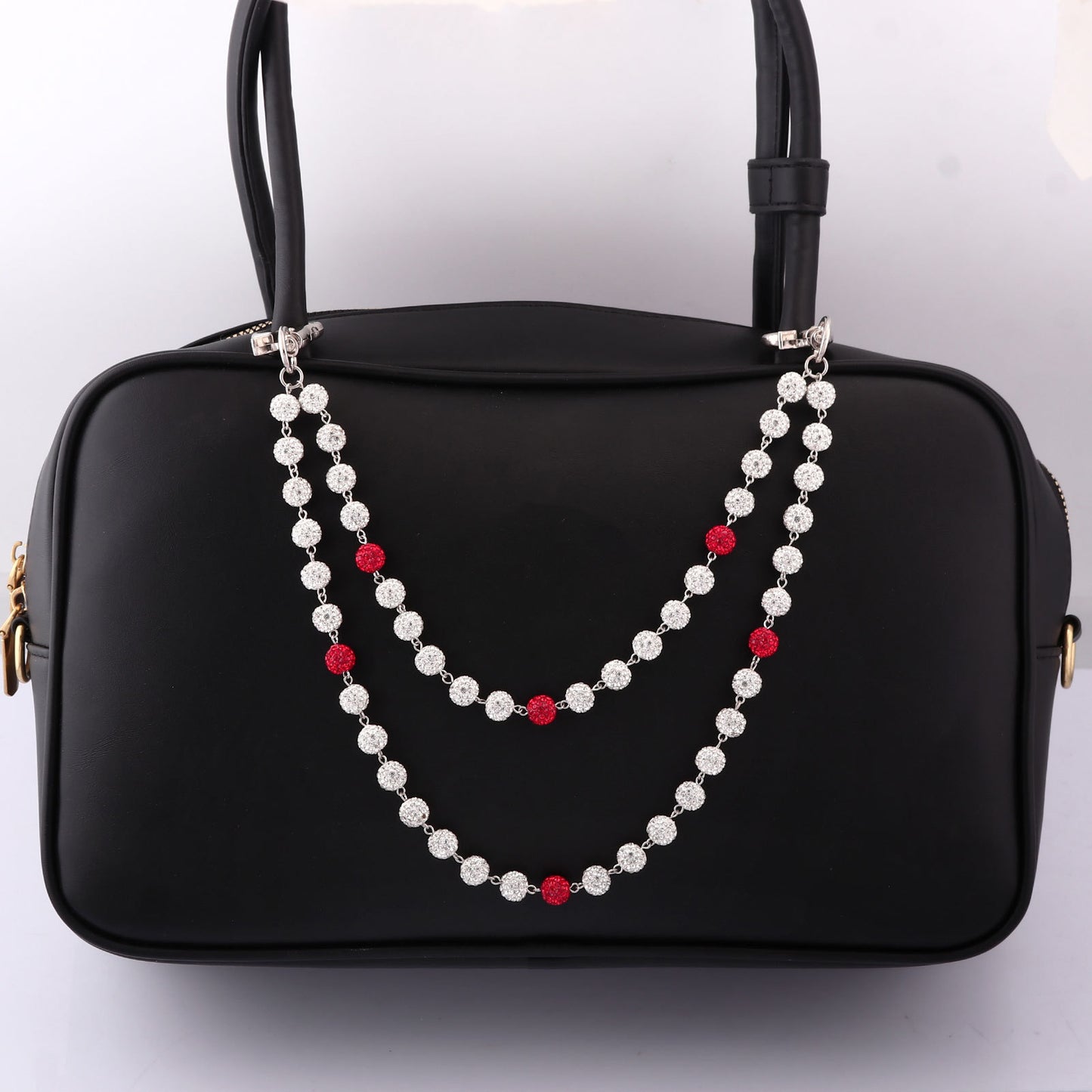 Multifunctional Pearl Rhinestone Keychain