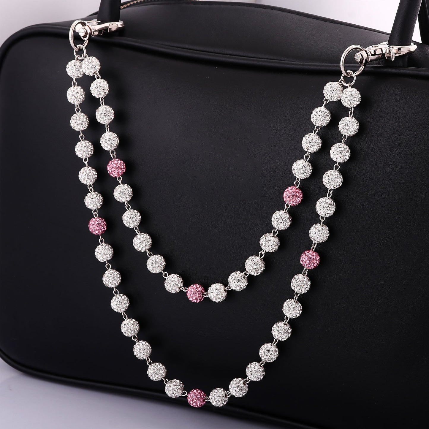 Multifunctional Pearl Rhinestone Keychain