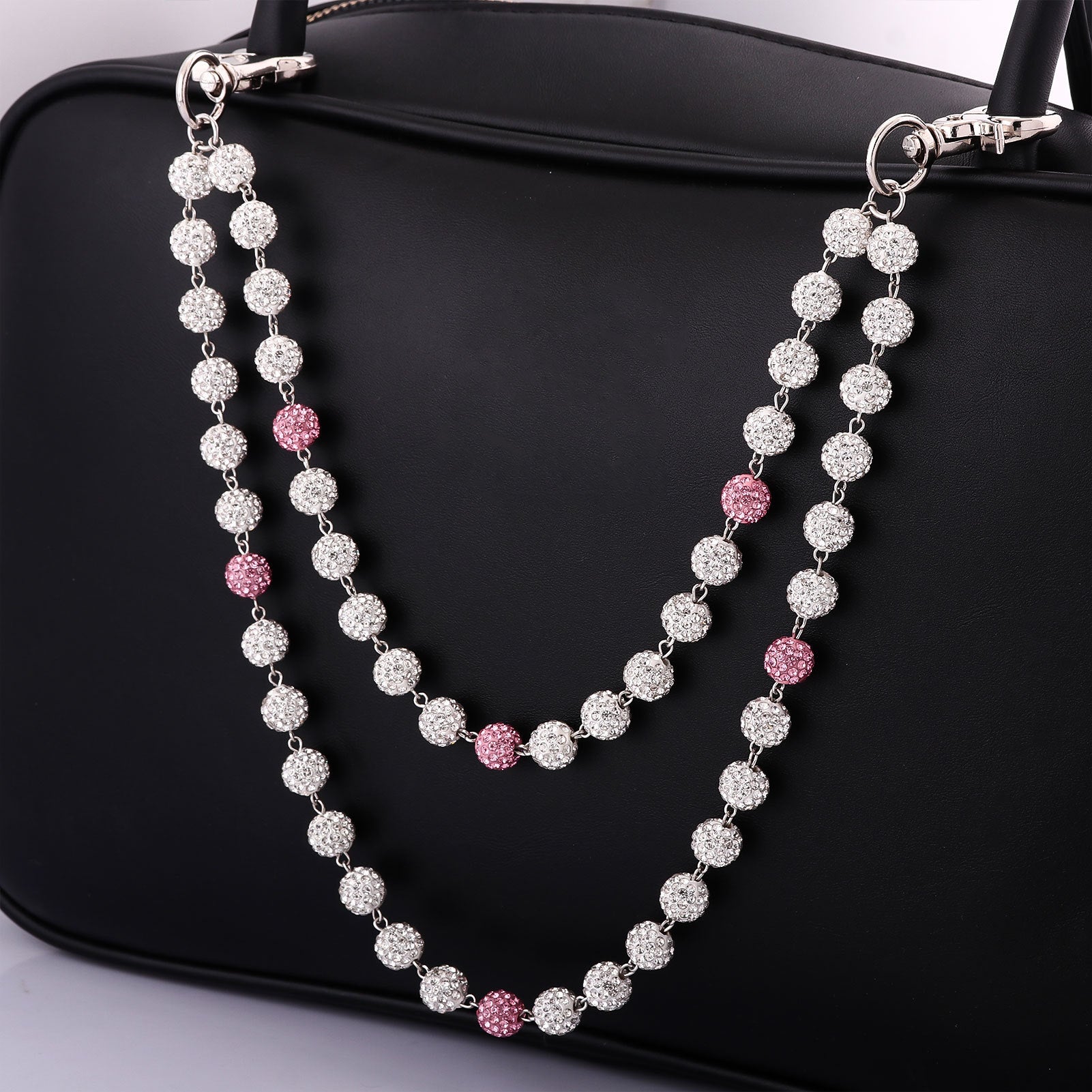 Multifunctional Pearl Rhinestone Keychain