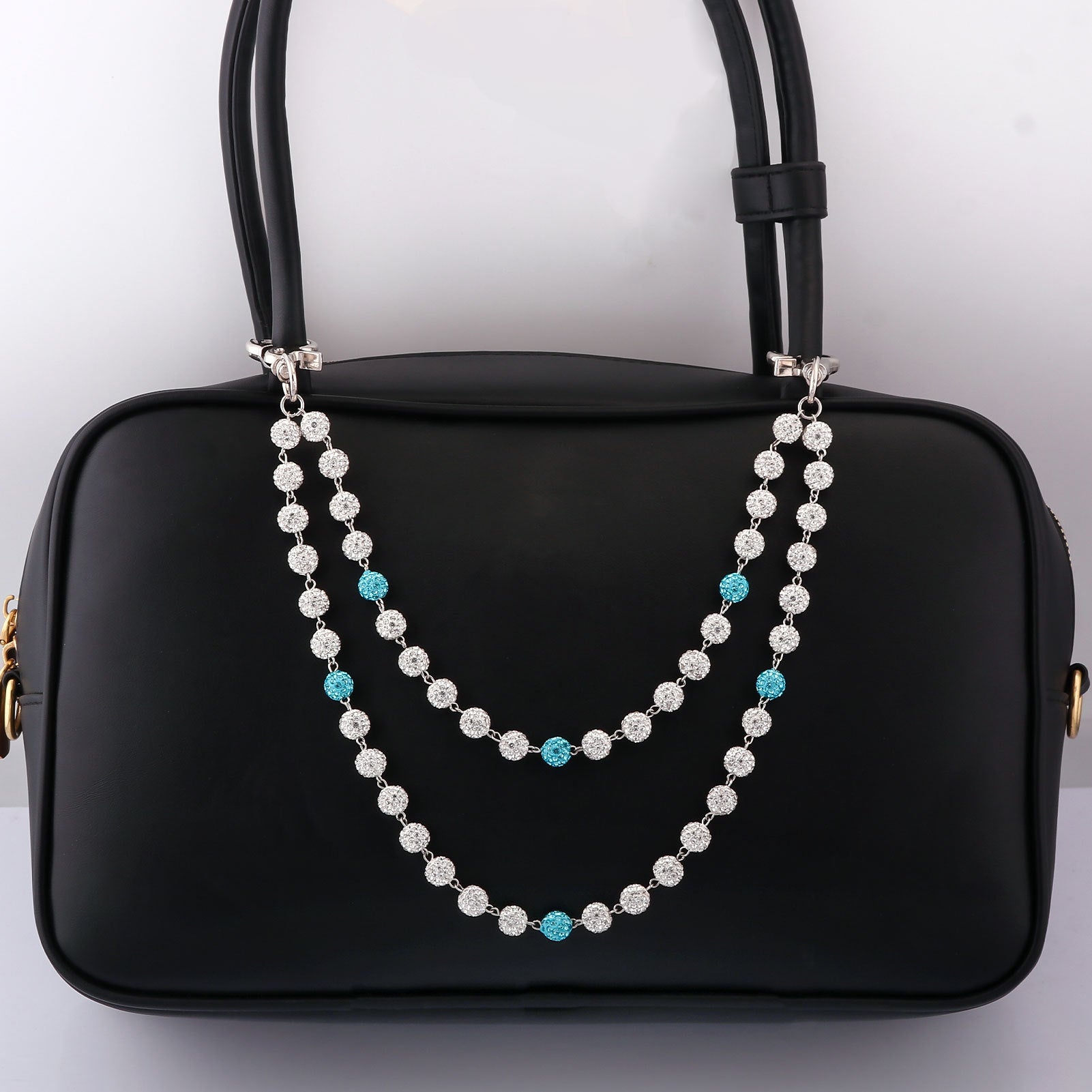 Multifunctional Pearl Rhinestone Keychain
