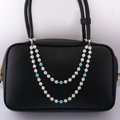 Multifunctional Pearl Rhinestone Keychain