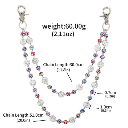 Multifunctional Pearl Rhinestone Keychain