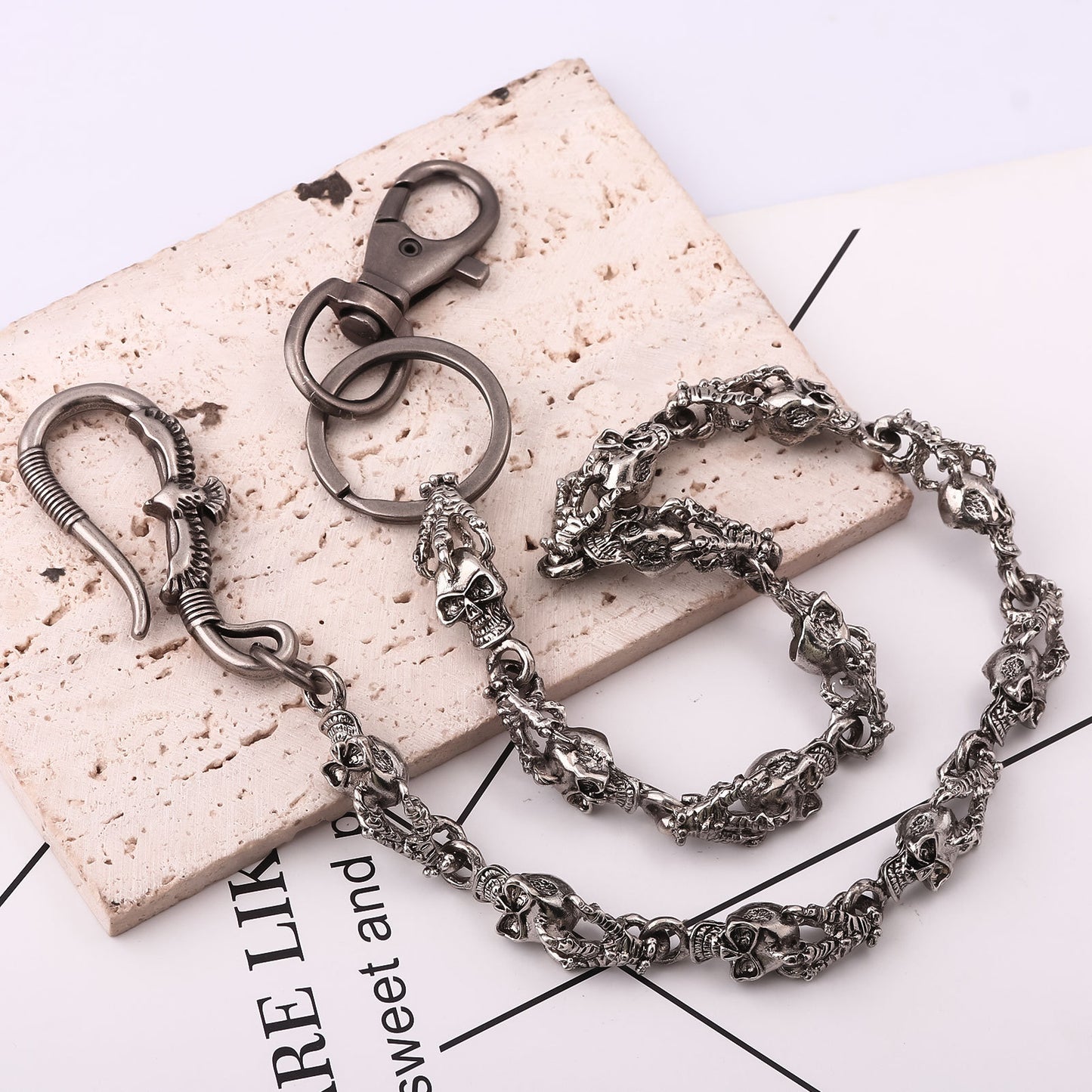 Multifunctional Pearl Rhinestone Keychain