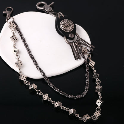 Multifunctional Pearl Rhinestone Keychain
