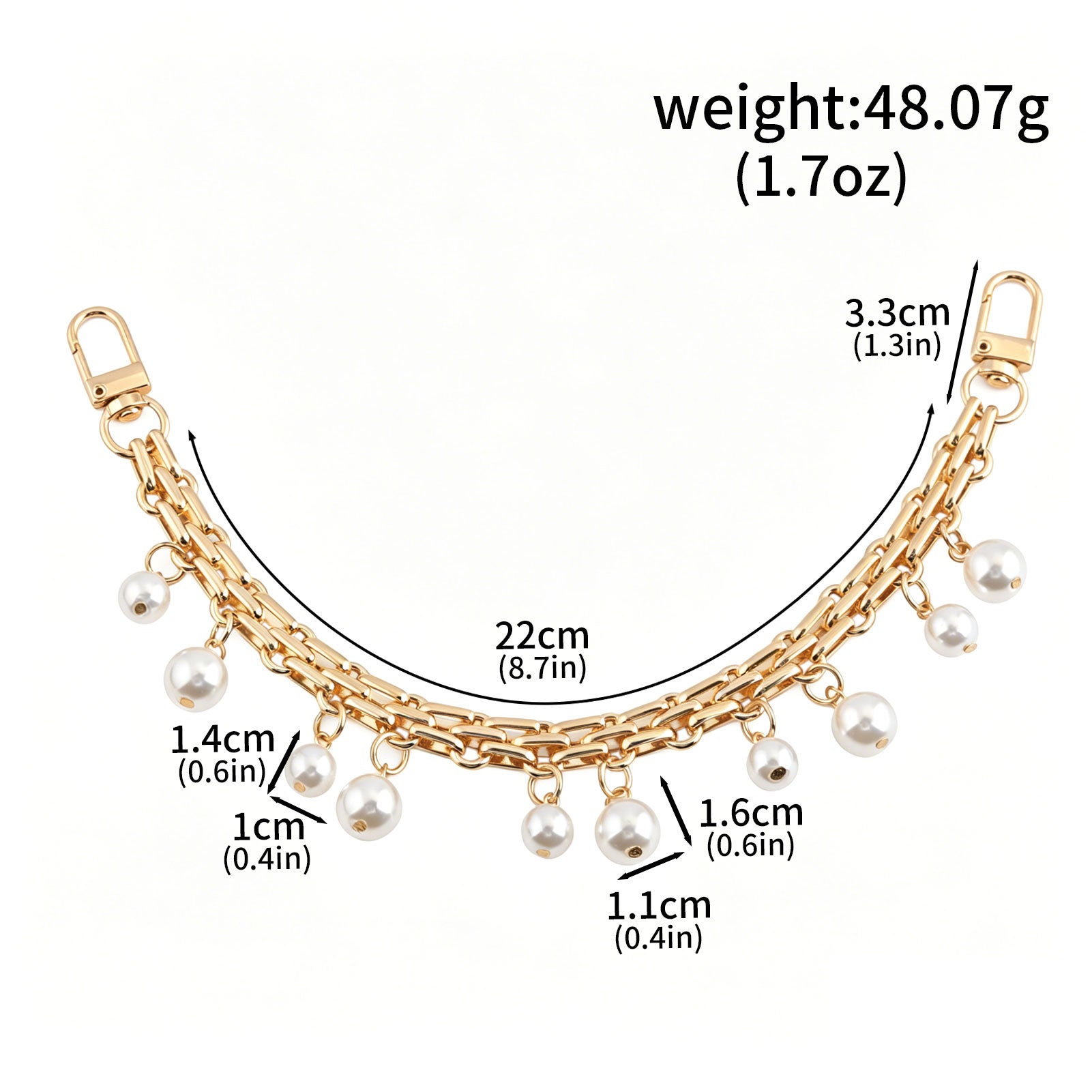 Multifunctional Pearl Rhinestone Keychain