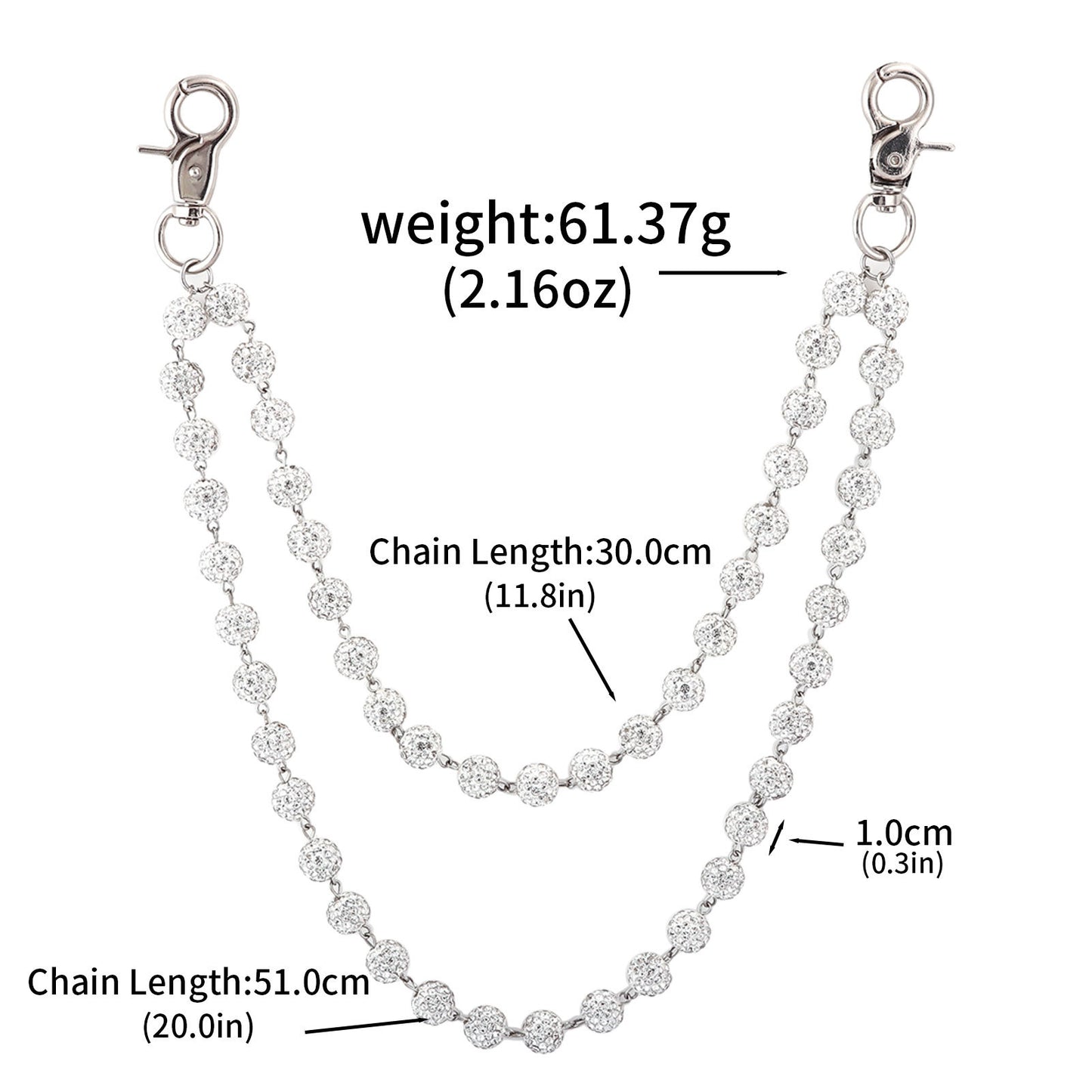 Multifunctional Pearl Rhinestone Keychain