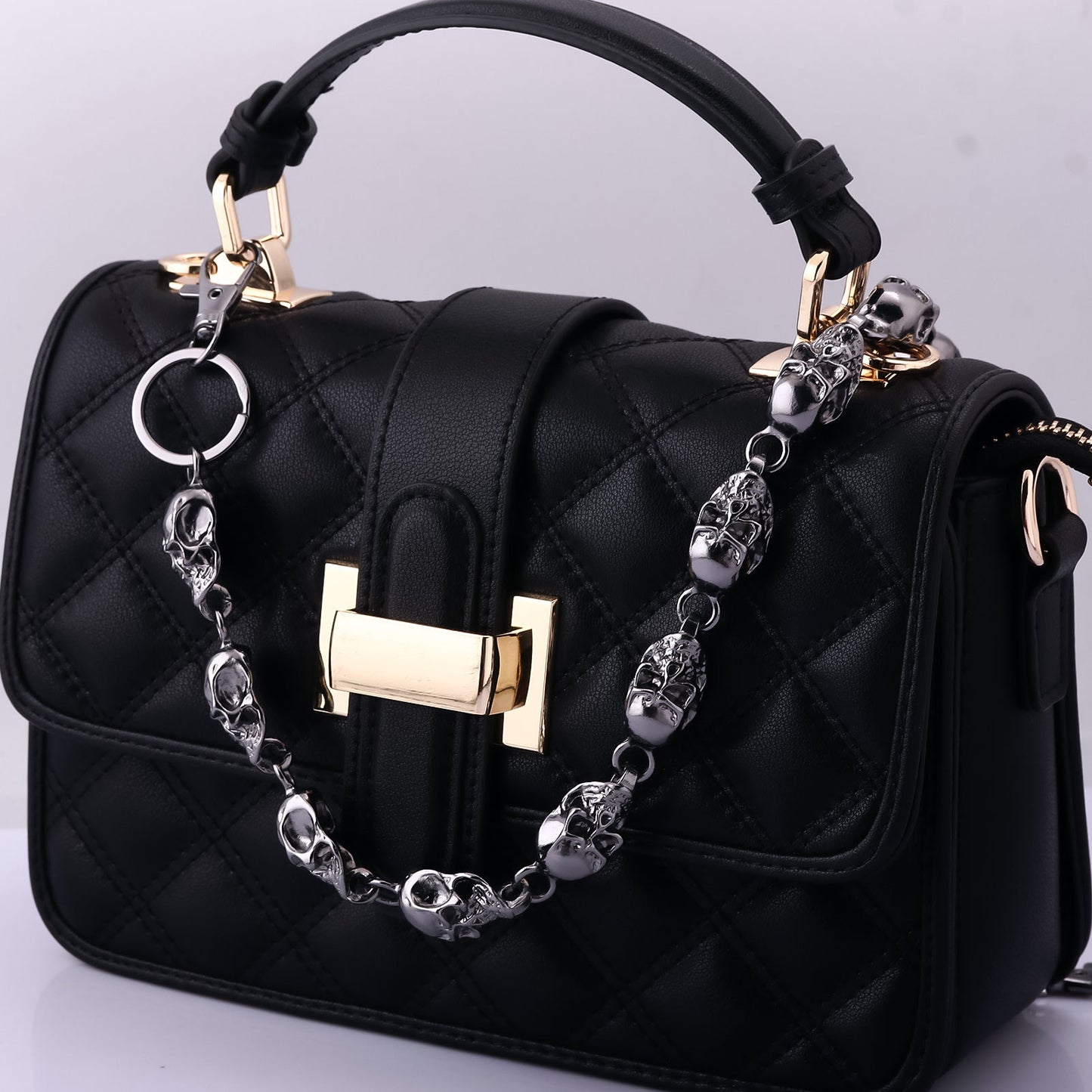 Multifunctional Pearl Rhinestone Keychain