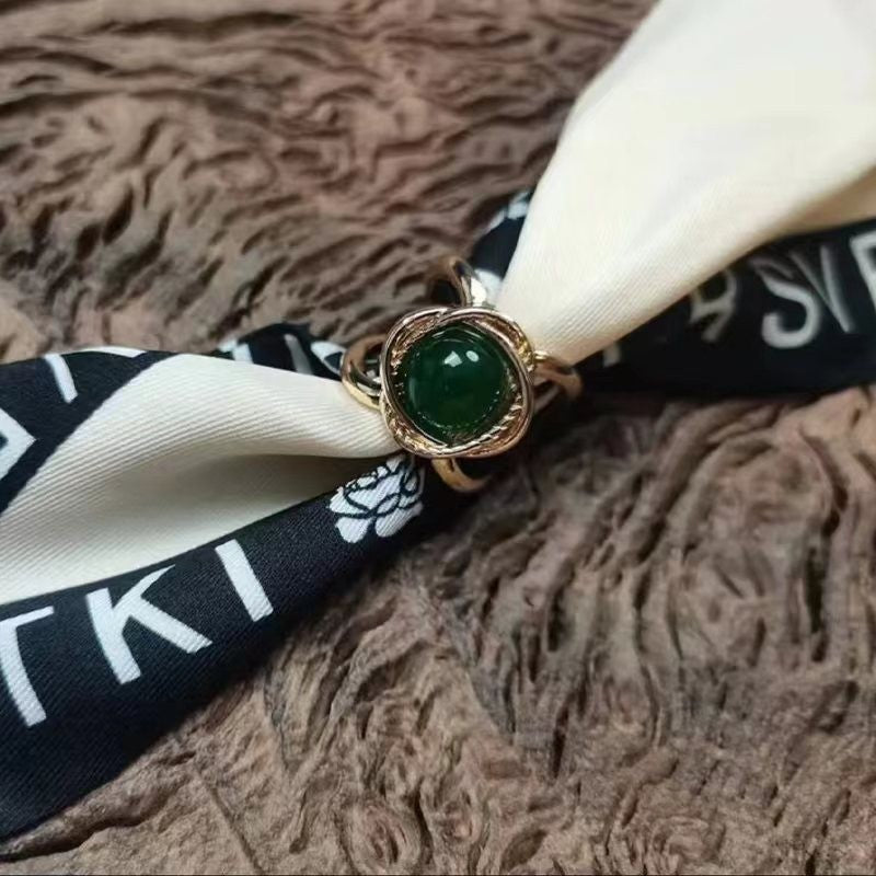 Multifunctional Pearl Scarf Buckle