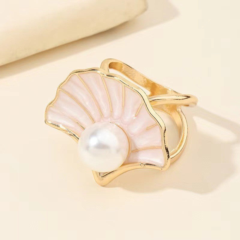 Multifunctional Pearl Scarf Buckle