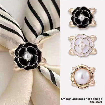 Multifunctional Pearl Scarf Buckle