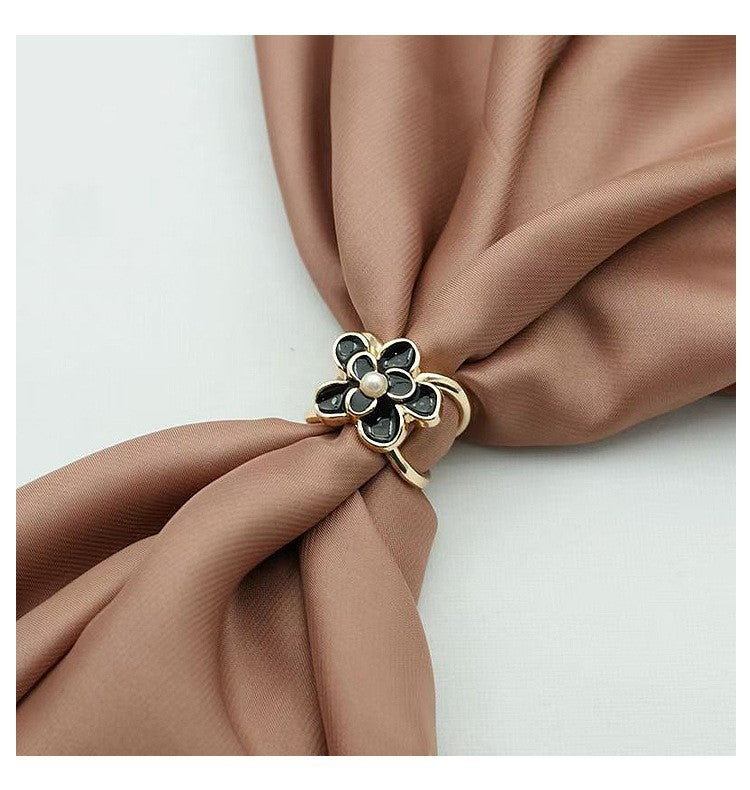 Multifunctional Pearl Scarf Buckle