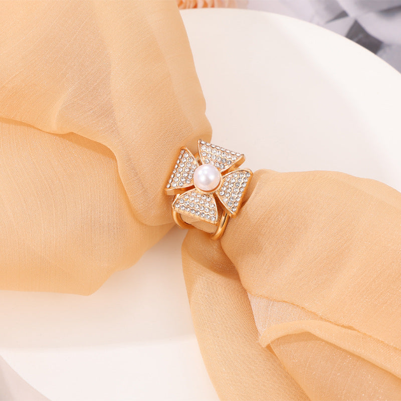 Multifunctional Pearl Scarf Buckle