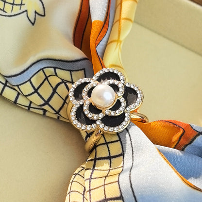 Multifunctional Pearl Scarf Buckle