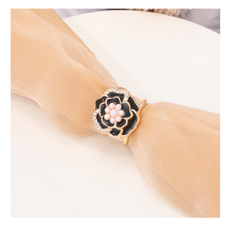 Multifunctional Pearl Scarf Buckle
