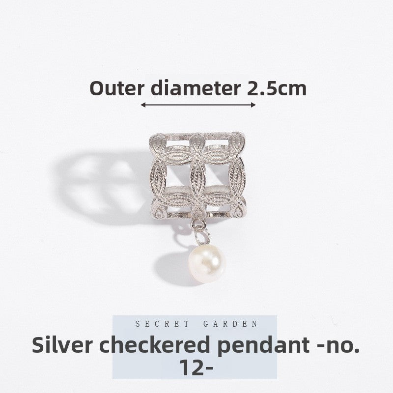 Multifunctional Pearl Scarf Buckle