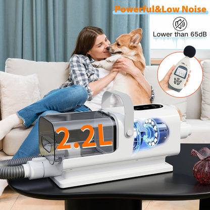 Multifunctional Pet Grooming Blower Suction Trimmer