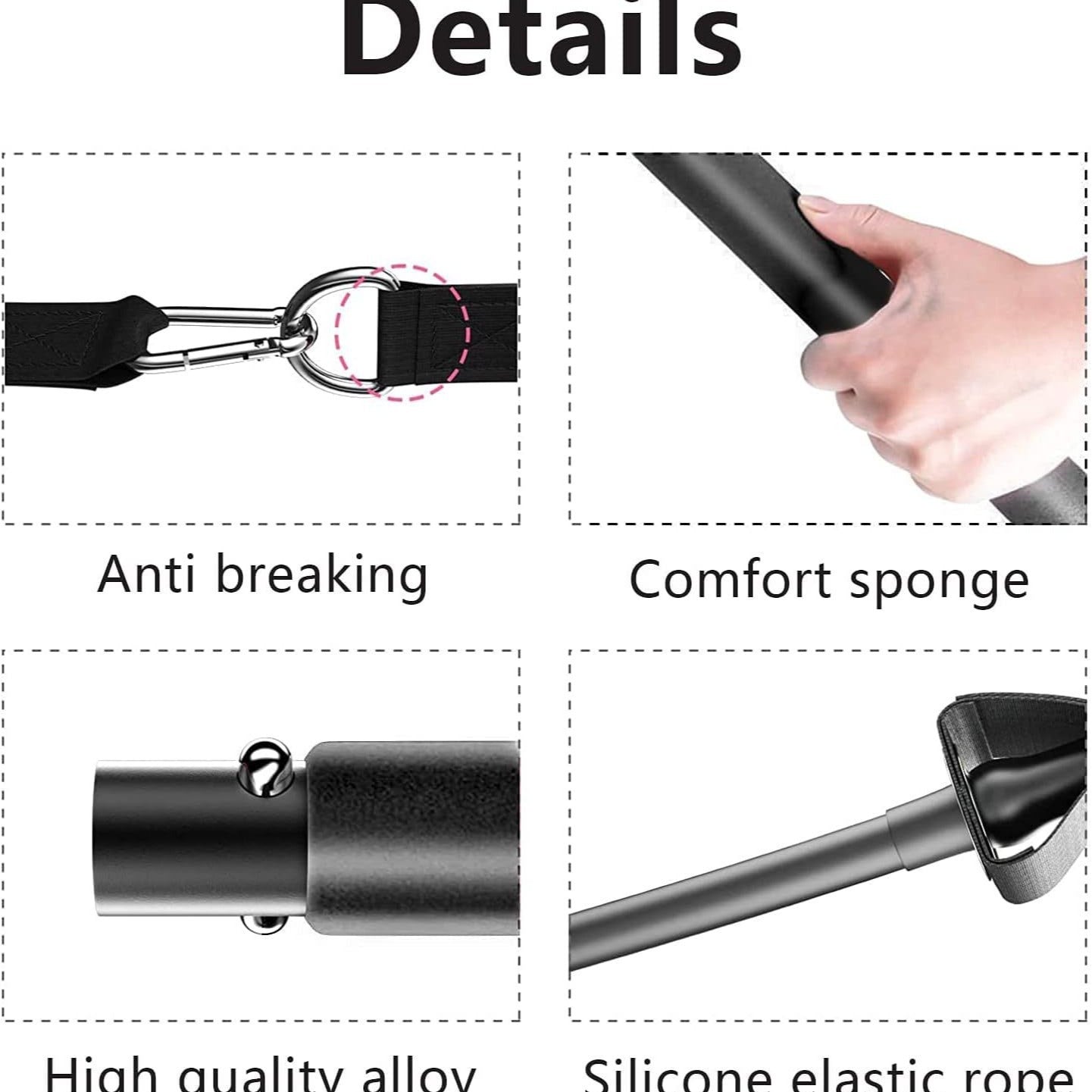 Multifunctional Pilates Resistance Bar with Elastic Bands