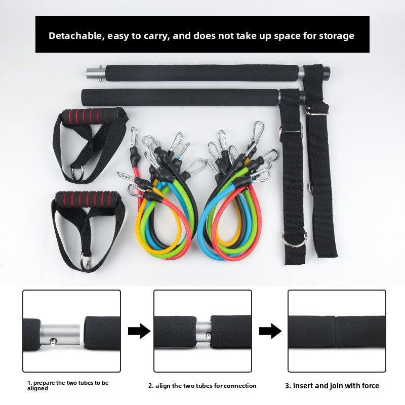 Multifunctional Pilates stick strength training
