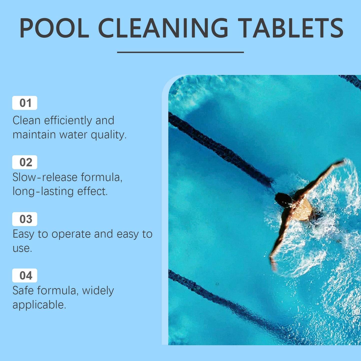 Multifunctional Pool Cleaning Effervescent Tablets