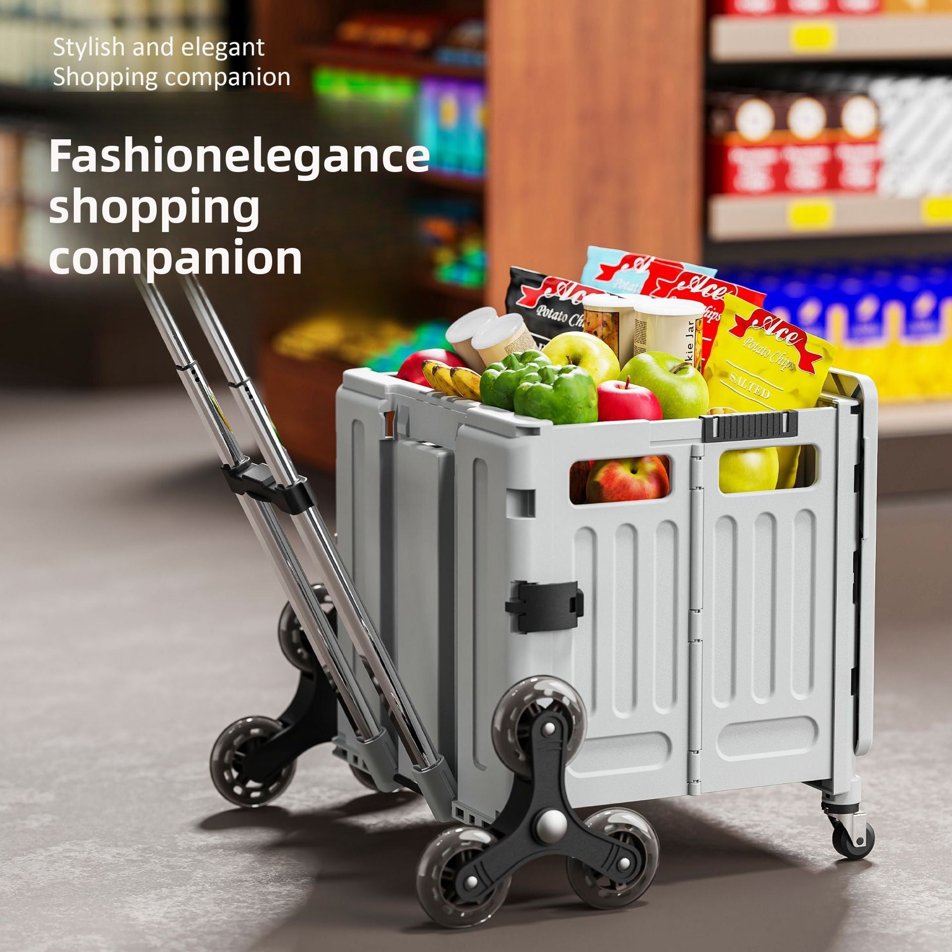 Multifunctional Portable Folding Shopping Cart