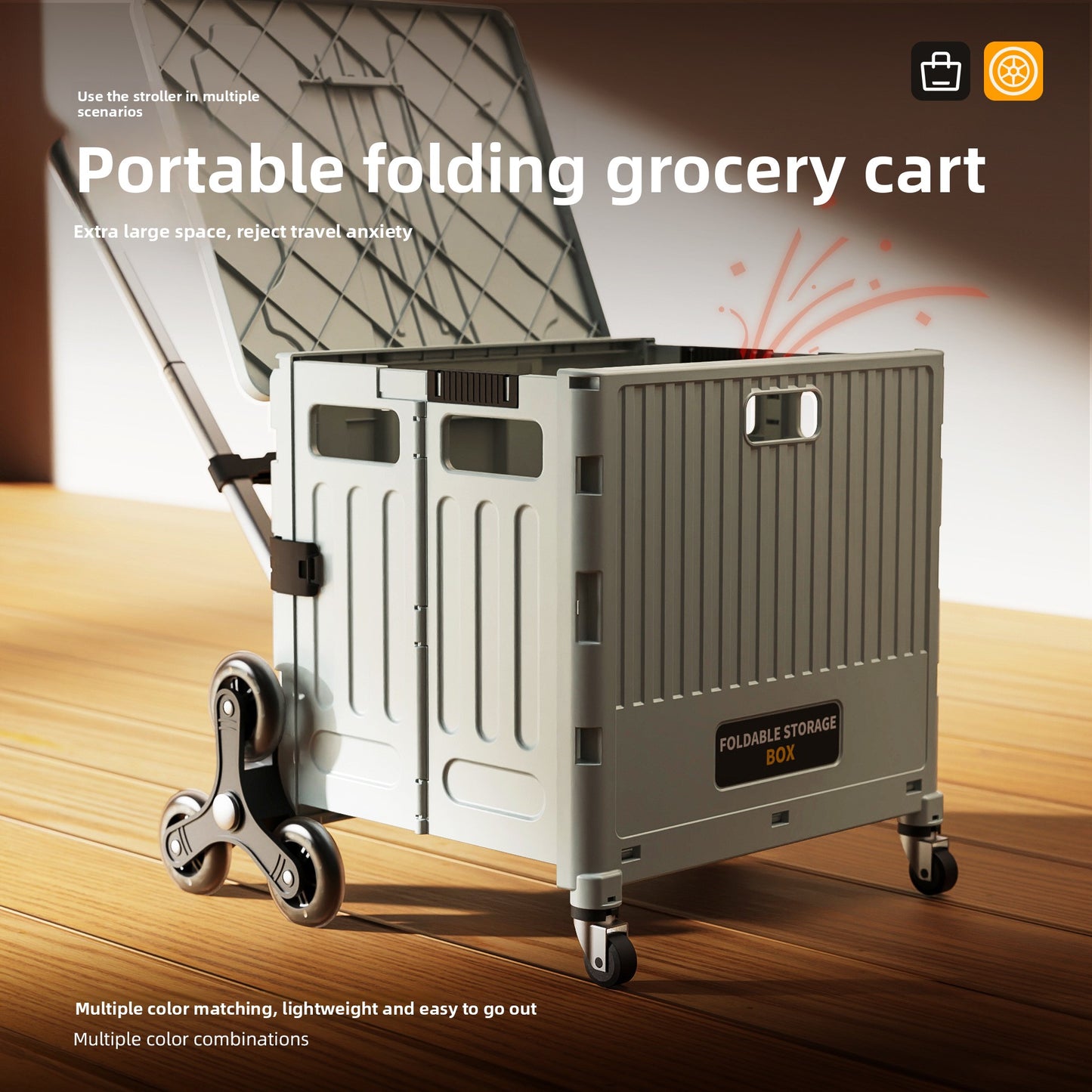 Multifunctional Portable Folding Shopping Cart