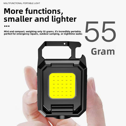 Multifunctional Portable Keychain Light with Type-C Charging