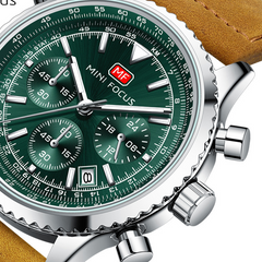 Steel Case Gray Dial Brown Crazy Horse