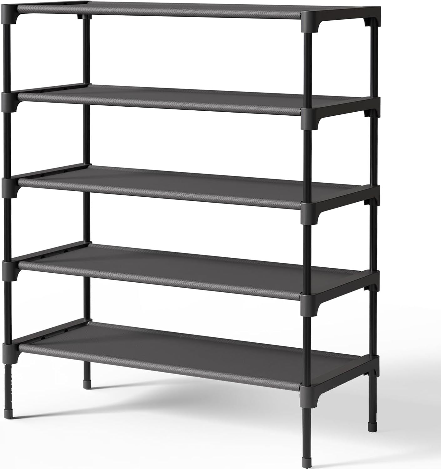 Multifunctional shoe rack assembly for corridor entrance passage