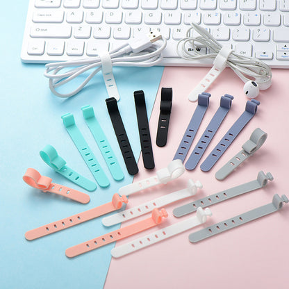 Multifunctional silicone cable organizer