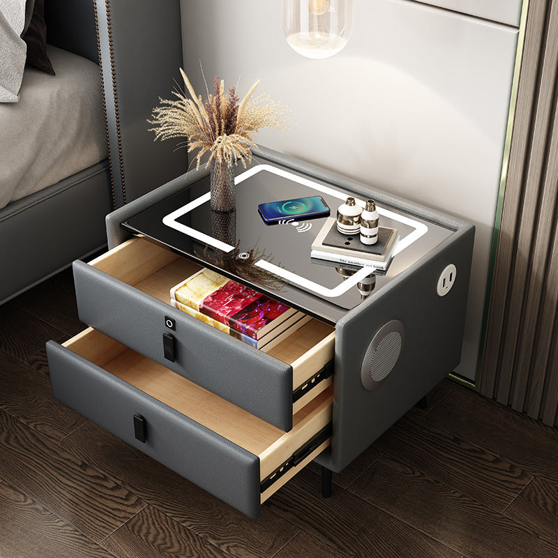 Multifunctional Smart Bedside Table with Wireless Charging